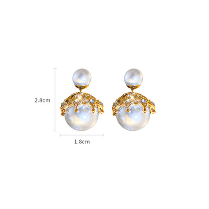 Diamond Pearl Fashion for Women Earrings-Mermaid Pearl