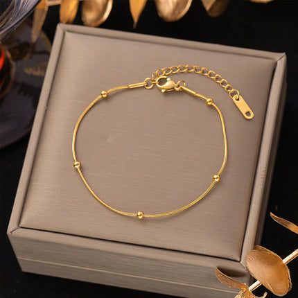 Titanium Steel Gold Fashion Bracelet-Rope