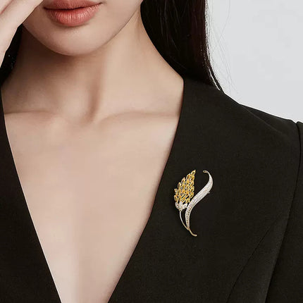 Fashionable and Suit Accessories Brooch-Ears Wheat