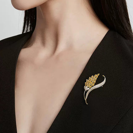 Fashionable and Suit Accessories Brooch-Ears Wheat