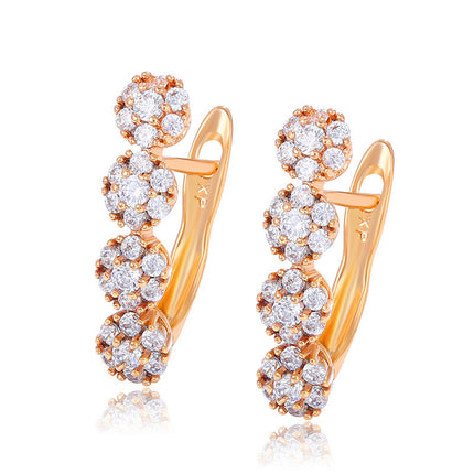 Fashion Diamond Earrings-V Shape