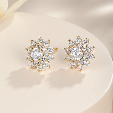 A Niche Temperament Luxurious and Exquisite Earrings-Sunflower