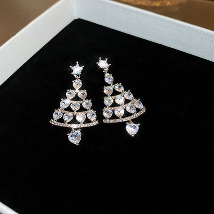 Women Fashion Earrings-Christmas Tree