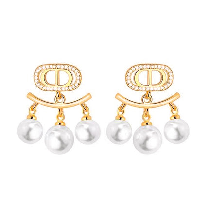 Women Fashion Earrings-CD Pearl