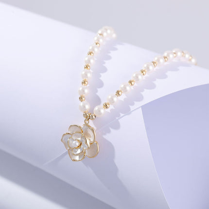 Fashion Collarbone Necklace-Camellia