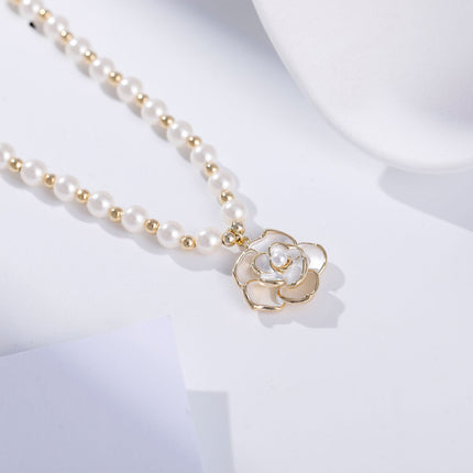 Fashion Collarbone Necklace-Camellia