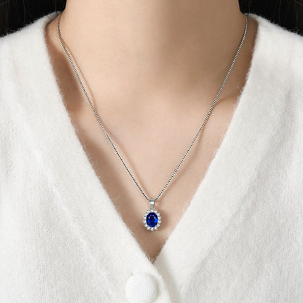 Sterling Silver Simple and Versatile Necklace-Gem