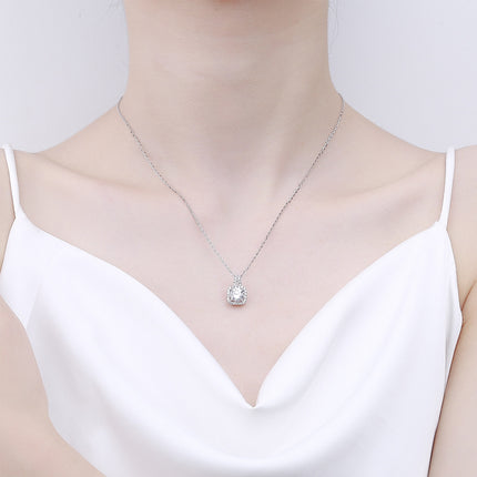 Sterling Silver Simple and Versatile Necklace-Square