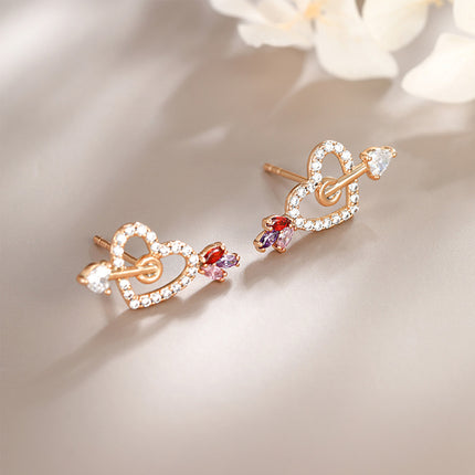 A Niche Temperament Luxurious and Exquisite Earrings-Arrow Heart