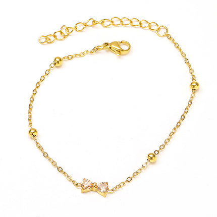 Titanium Steel Gold Fashion Bracelet-Butterfly